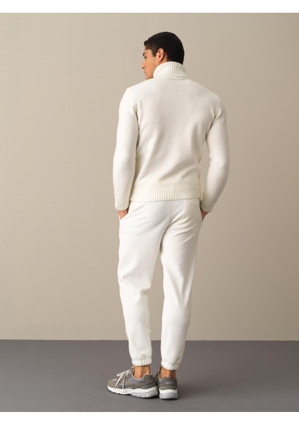 Erkek Ekru Regular Fit Kazak indirimleri