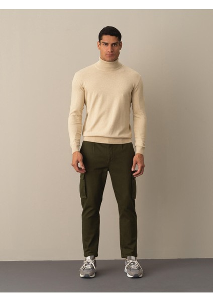 Erkek Bej Regular Fit Basic Kazak fiyatları