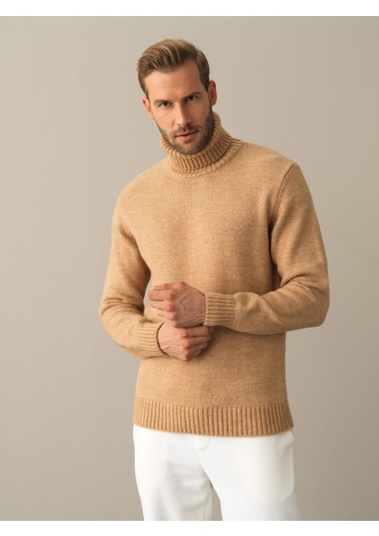 Erkek Camel Regular Fit Kazak fiyatları