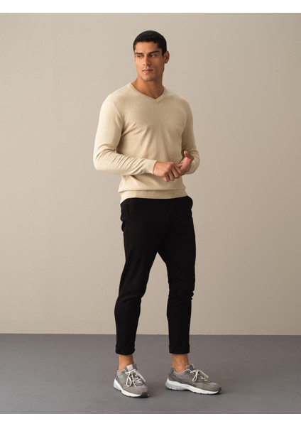 Erkek Bej Regular Fit Basic Kazak fiyatları