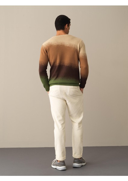 Erkek Yeşil Bisiklet Yaka Regular Fit Kazak indirimleri