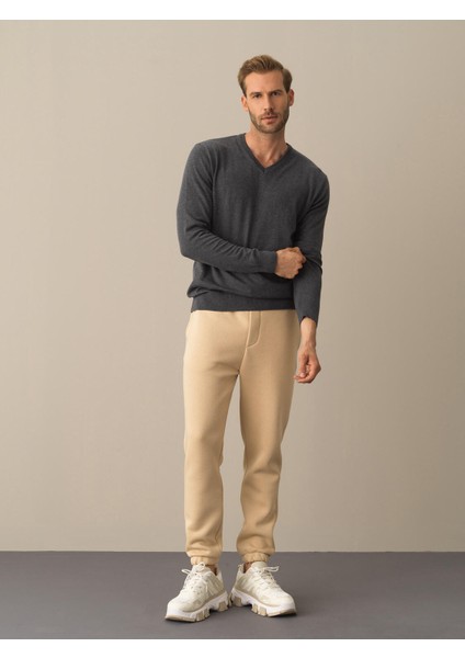 Erkek Antrasit Regular Fit Basic Kazak fiyatları