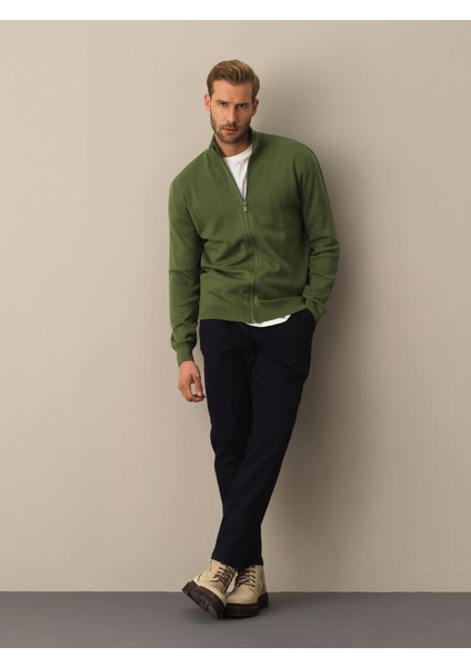 Yeşil Fermuarlı Basic Hırka fiyatları