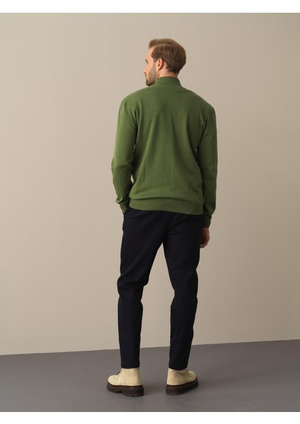 Yeşil Fermuarlı Basic Hırka indirimleri