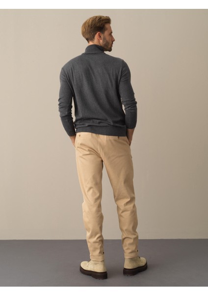 Erkek Antrasit Regular Fit Basic Kazak fırsatları