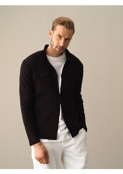 Erkek Siyah Cep Detaylı Hırka fiyatları