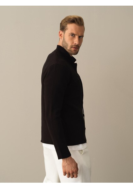 Erkek Siyah Cep Detaylı Hırka fırsatları