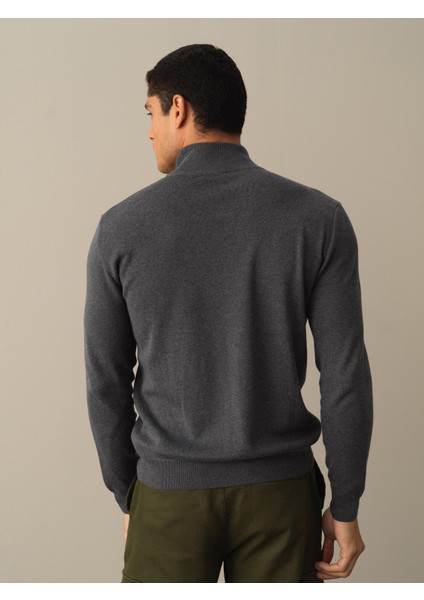 Antrasit Fermuarlı Basic Hırka indirimleri