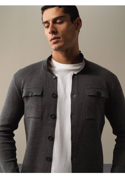 Erkek Antrasit Cep Detaylı Hırka fiyatları