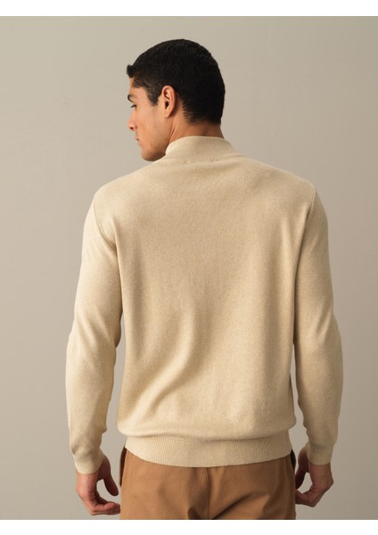 Erkek Bej Düğmeli Basic Hırka fırsatları