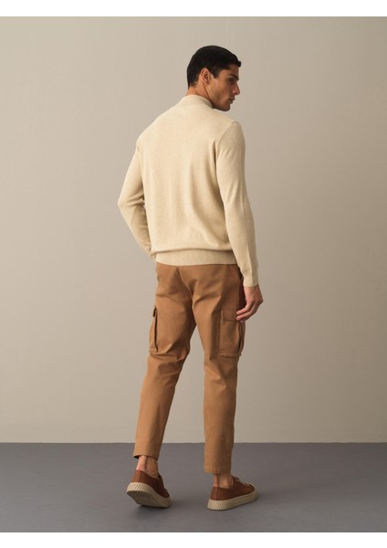 Erkek Bej Düğmeli Basic Hırka indirimleri