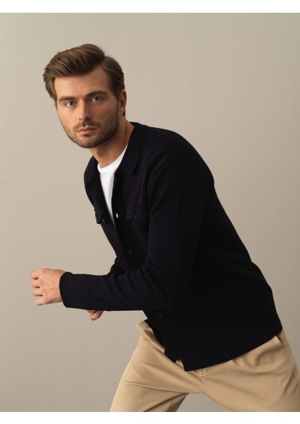 Erkek Lacivert Cep Detaylı Hırka fiyatları