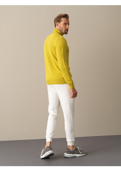 Erkek Sarı Pamuklu Regular Fit Kazak indirimleri
