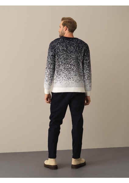 Erkek Lacivert Bisiklet Yaka Regular Fit Kazak indirimleri