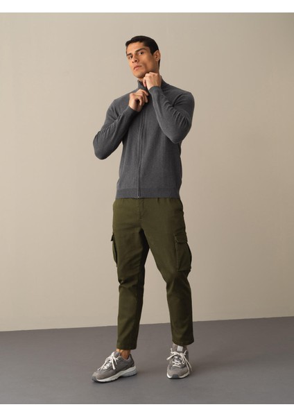 Antrasit Fermuarlı Basic Hırka fırsatları