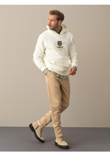 Erkek Ekru Regular Fit Sweatshirt fiyatları