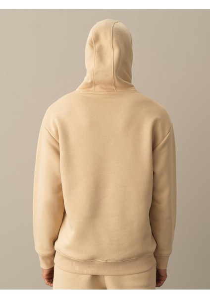 Kapüşonlu Pamuklu Oversize Basic Sweatshirt