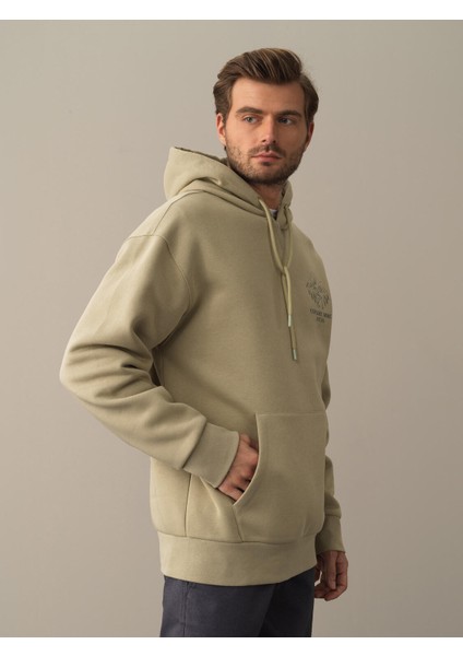 Erkek Yeşil Oversize Baskılı Sweatshirt fırsatları