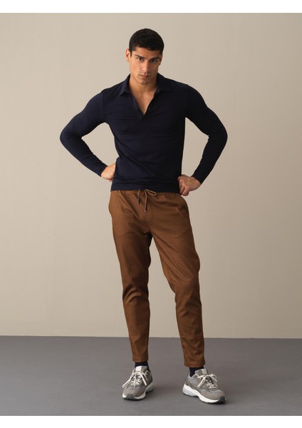 Erkek Lacivert Slim Fit Modal Basic Tişört modelleri