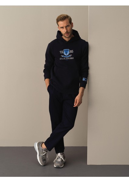 Erkek Lacivert Regular Fit Sweatshirt
