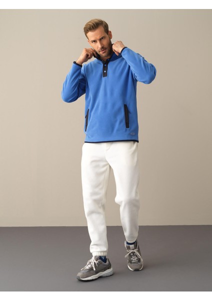 Erkek Mavi Regular Fit Polar Sweatshirt modelleri