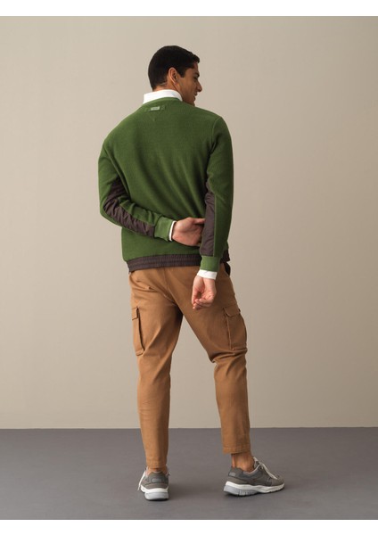 Erkek Yeşil Regular Fit Polar Sweatshirt fırsatları