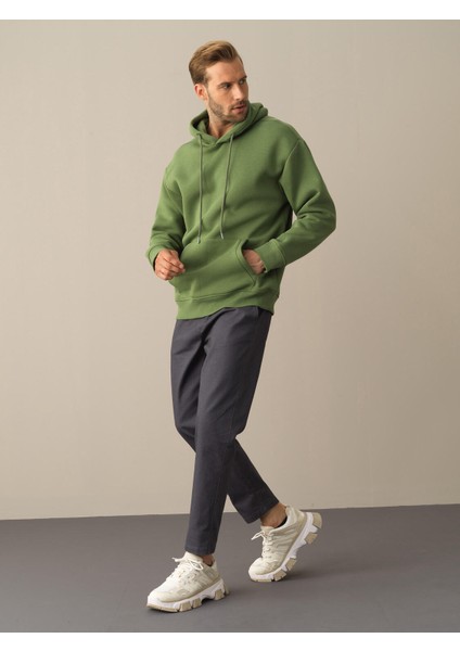 Erkek Yeşil Oversize Basic Sweatshirt fiyatları