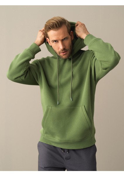 Erkek Yeşil Oversize Basic Sweatshirt fırsatları