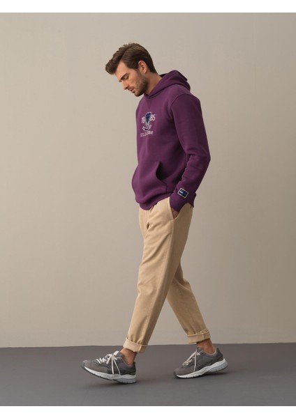 Erkek Mor Regular Fit Sweatshirt fiyatları