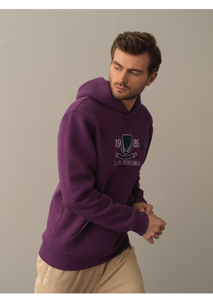 Erkek Mor Regular Fit Sweatshirt modelleri