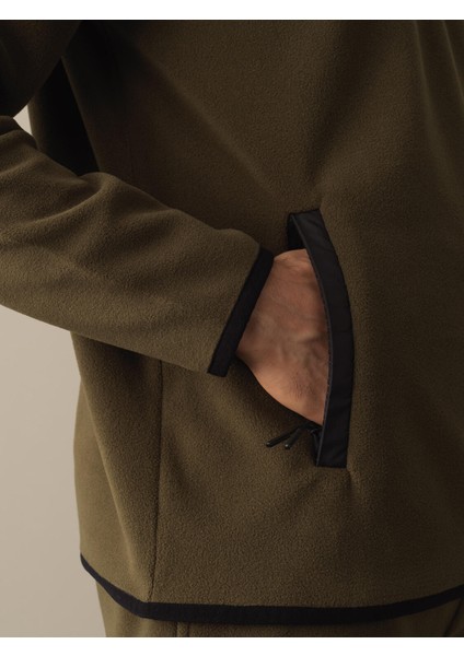 Erkek Haki Regular Fit Polar Sweatshirt modelleri