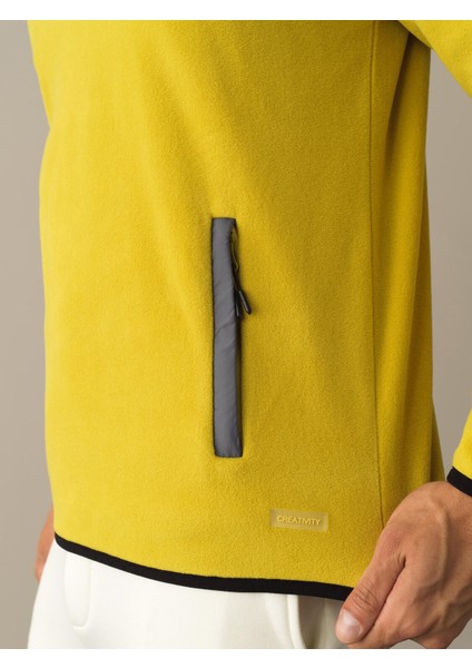Erkek Sarı Regular Fit Polar Sweatshirt fırsatları