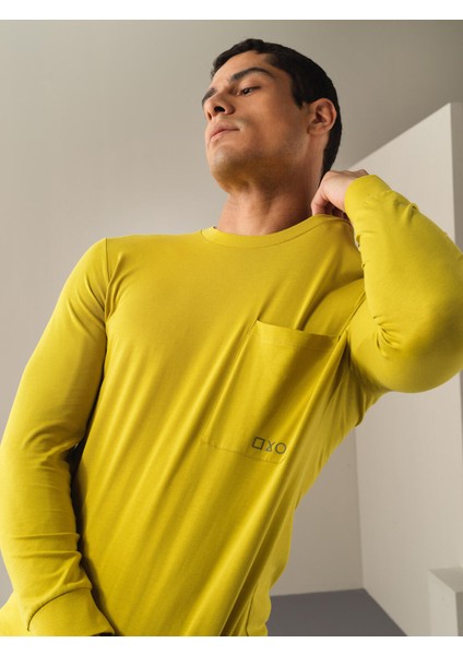 Erkek Sarı %100 Pamuk Regular Fit Tişört modelleri