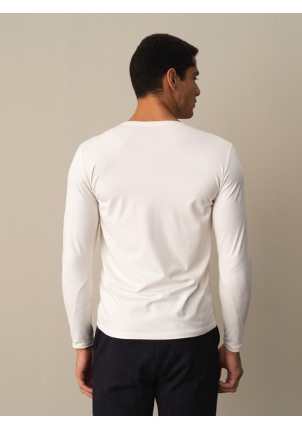 Erkek Beyaz Modal Basic Tişört modelleri