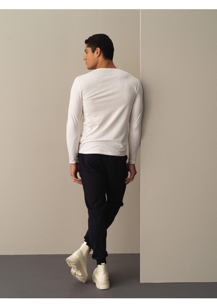 Erkek Beyaz Modal Basic Tişört fırsatları