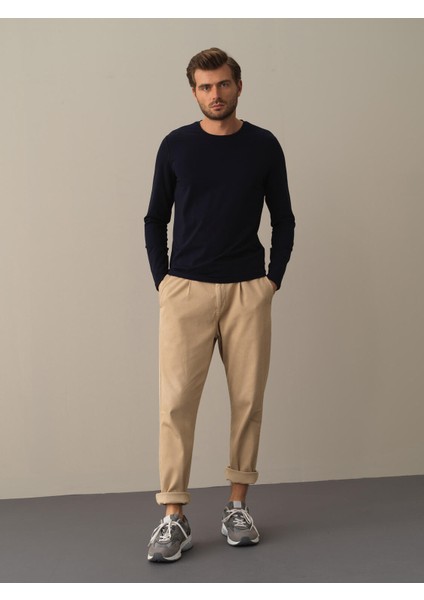 Erkek Lacivert Modal Basic Tişört modelleri