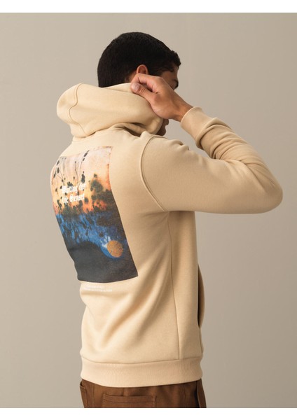 Erkek Bej Regular Fit Baskılı Sweatshirt modelleri