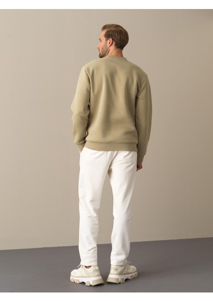 Erkek Yeşil Regular Fit Baskılı Sweatshirt fırsatları