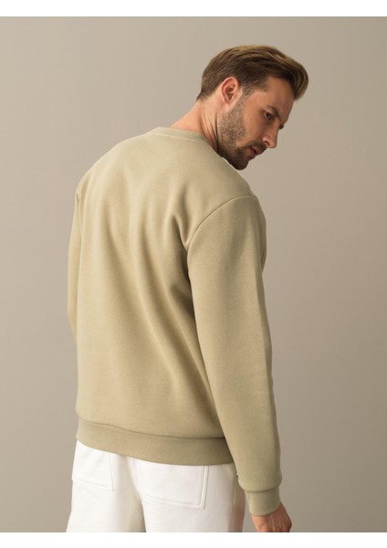 Erkek Yeşil Regular Fit Baskılı Sweatshirt indirimleri