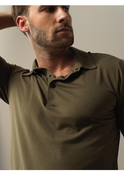 Erkek Haki Slim Fit Modal Basic Tişört fiyatları