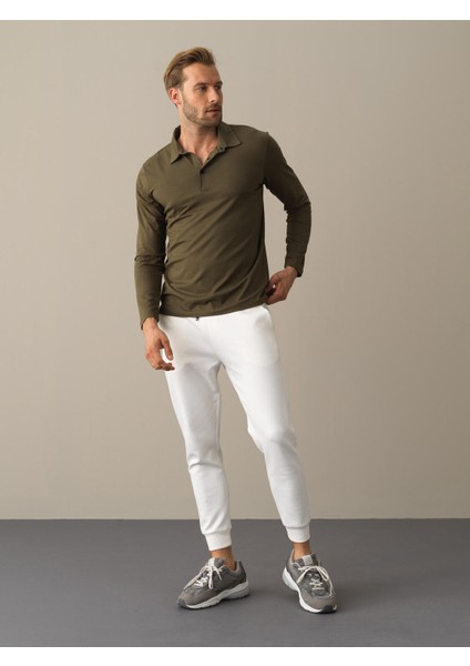 Erkek Haki Slim Fit Modal Basic Tişört modelleri