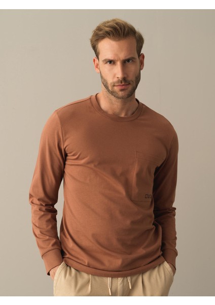 Erkek Camel %100 Pamuk Regular Fit Tişört modelleri