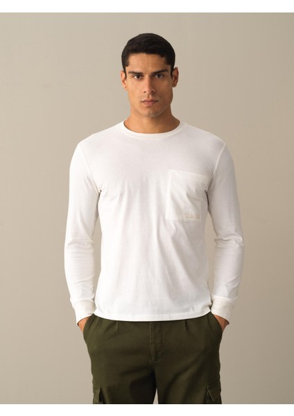 Erkek Beyaz %100 Pamuk Regular Fit Tişört fiyatları