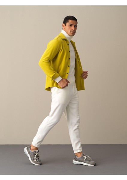 Erkek Sarı Fit Cepli Gömlek Ceket modelleri