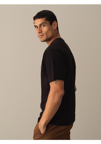 Erkek Siyah Oversize Baskılı Tişört modelleri