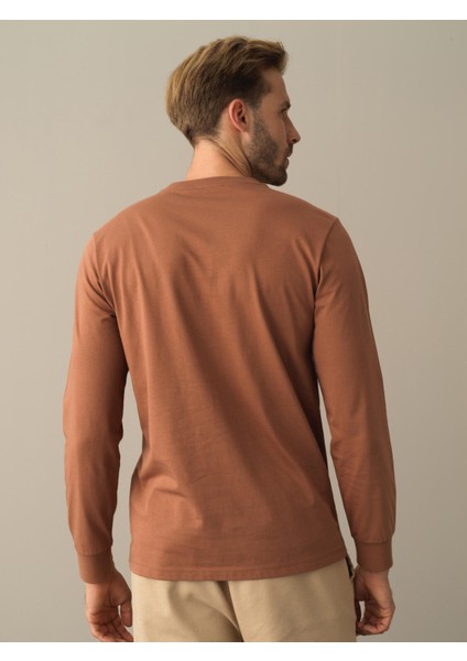 Erkek Camel %100 Pamuk Regular Fit Tişört indirimleri