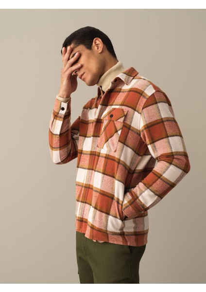 Erkek Camel Oversize Fermuarlı Gömlek Ceket modelleri