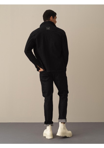 Erkek Siyah Regular Fit Denim Gömlek Ceket indirimleri