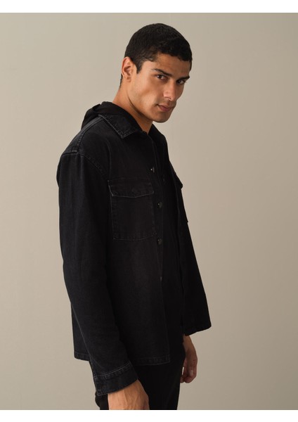 Erkek Gri Oversize Denim Gömlek Ceket fiyatları