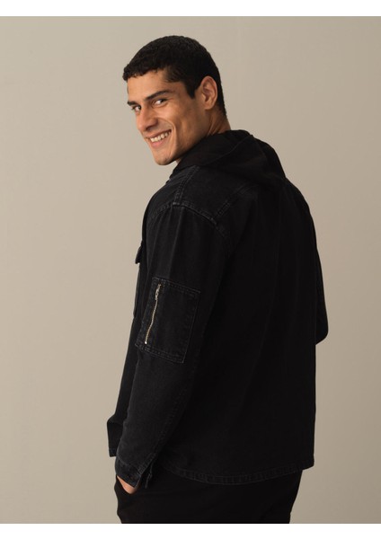 Erkek Gri Oversize Denim Gömlek Ceket fırsatları